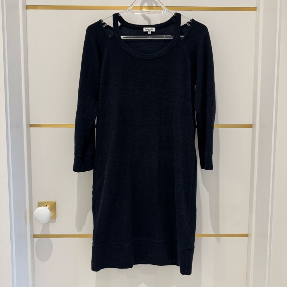 Splendid dress black cutout soft knit‎ short dress small